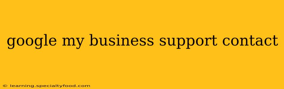 google my business support contact