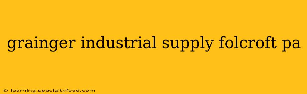 grainger industrial supply folcroft pa