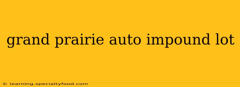 grand prairie auto impound lot
