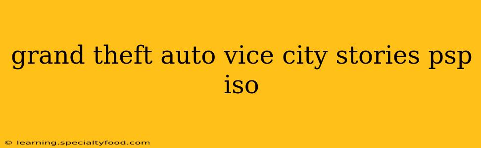 grand theft auto vice city stories psp iso