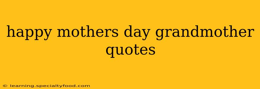 happy mothers day grandmother quotes
