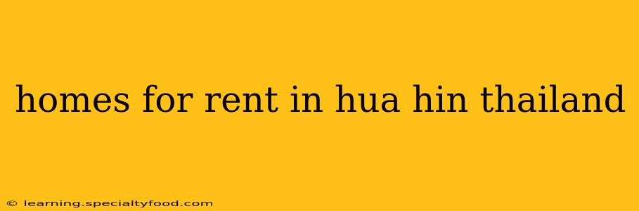 homes for rent in hua hin thailand