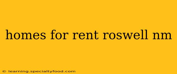 homes for rent roswell nm