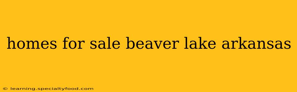 homes for sale beaver lake arkansas