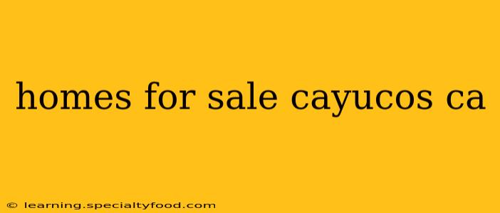 homes for sale cayucos ca