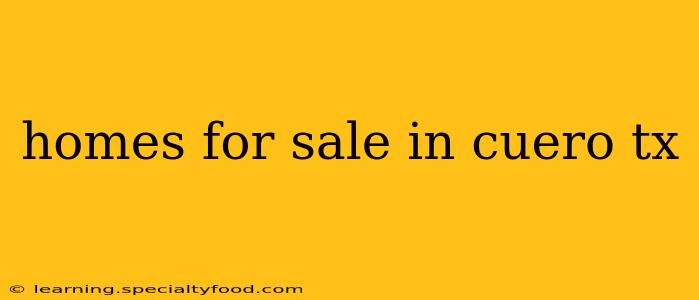 homes for sale in cuero tx