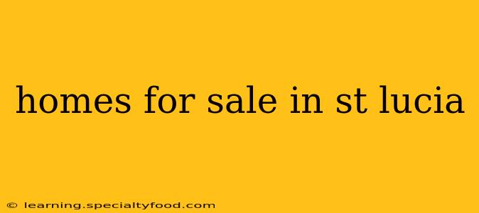 homes for sale in st lucia