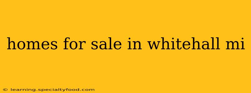 homes for sale in whitehall mi