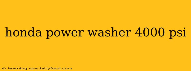 honda power washer 4000 psi