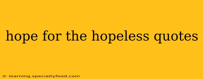 hope for the hopeless quotes