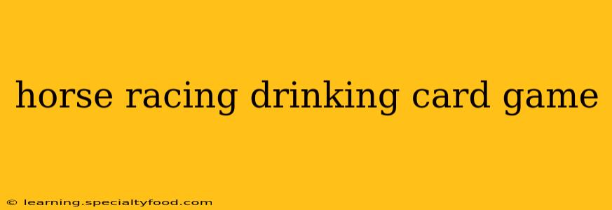 horse racing drinking card game