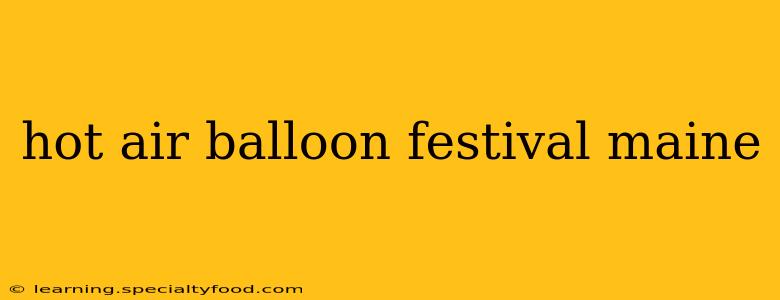 hot air balloon festival maine