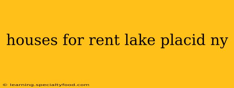 houses for rent lake placid ny