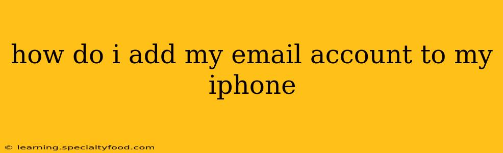 how do i add my email account to my iphone