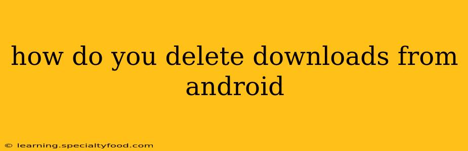 how do you delete downloads from android