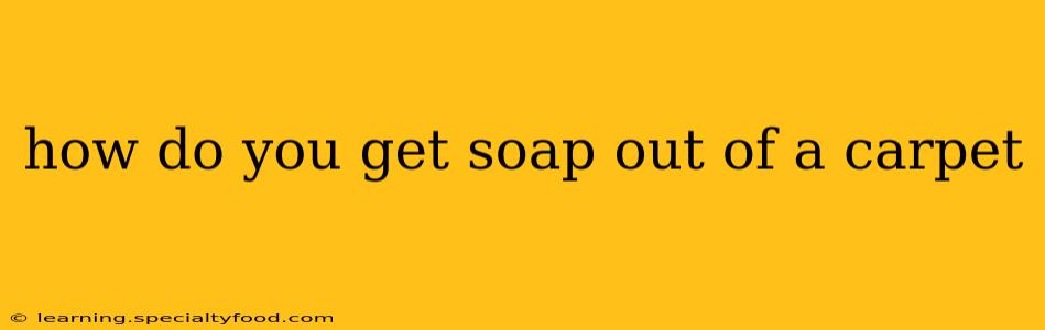 how do you get soap out of a carpet