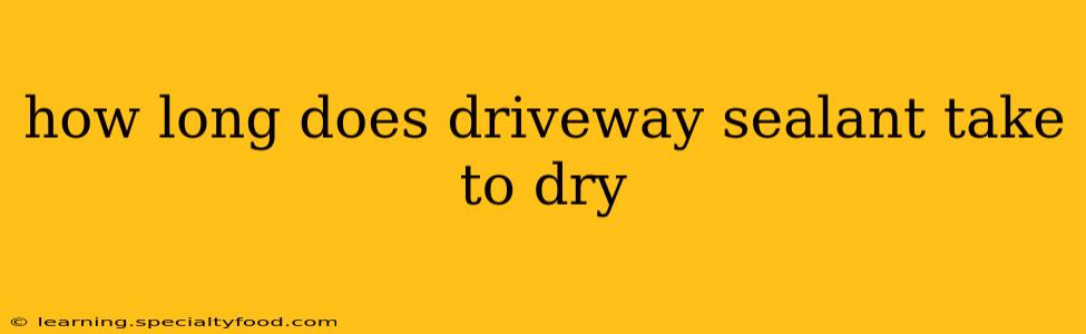 how long does driveway sealant take to dry