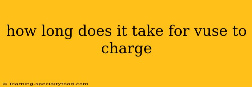 how long does it take for vuse to charge