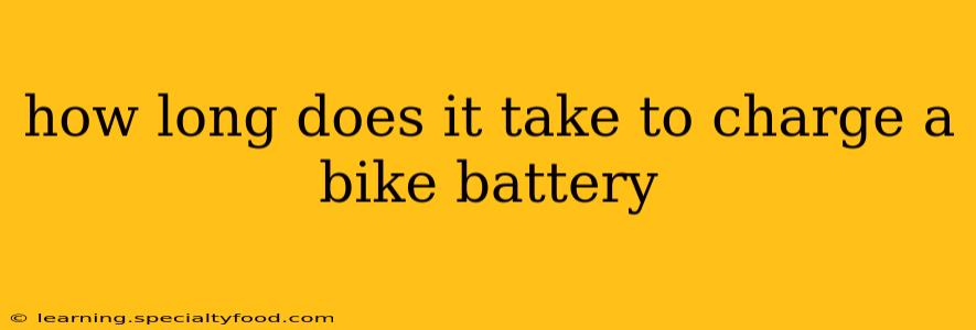 how long does it take to charge a bike battery