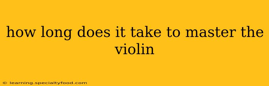 how long does it take to master the violin