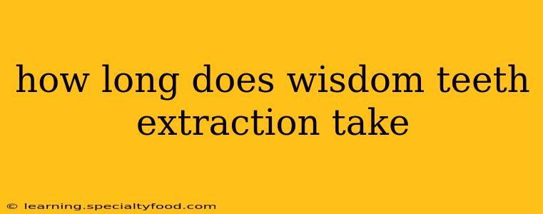 how long does wisdom teeth extraction take