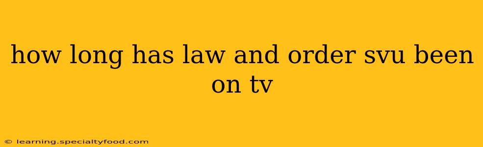 how long has law and order svu been on tv