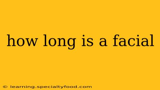 how long is a facial