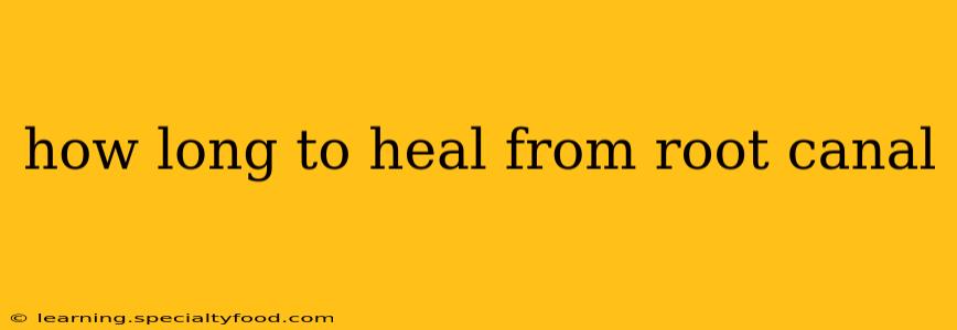 how long to heal from root canal
