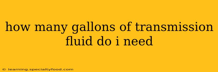 how many gallons of transmission fluid do i need