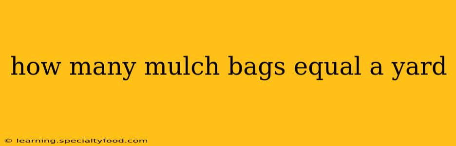 how many mulch bags equal a yard