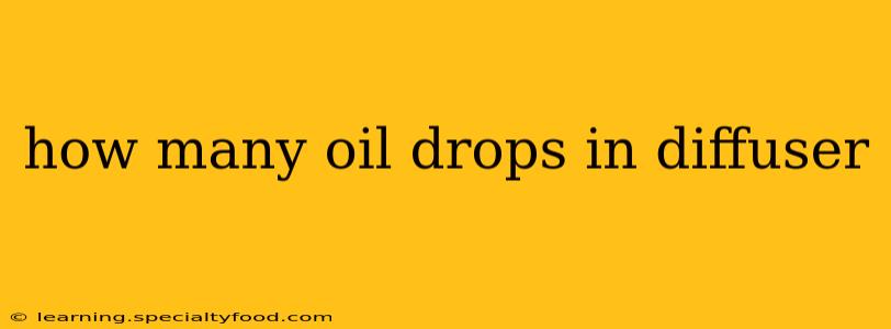 how many oil drops in diffuser