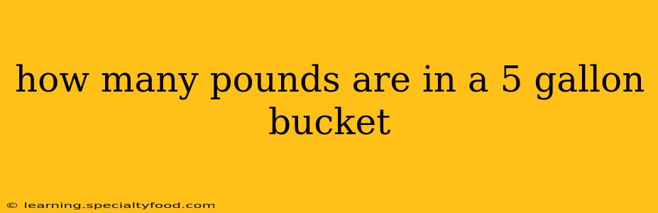 how many pounds are in a 5 gallon bucket