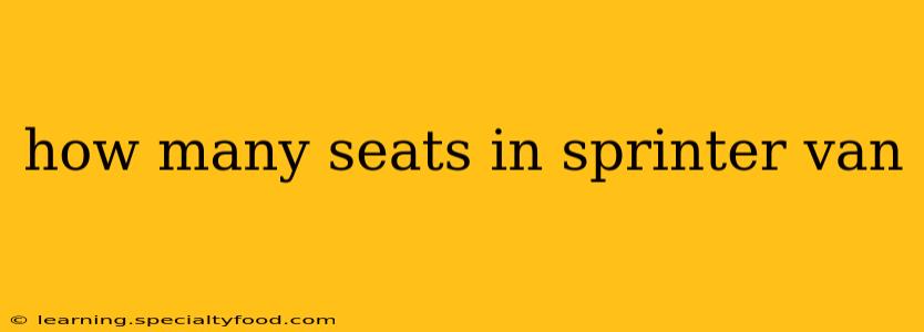 how many seats in sprinter van
