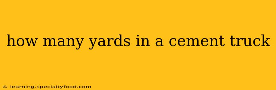 how many yards in a cement truck