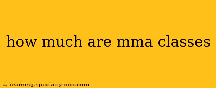 how much are mma classes