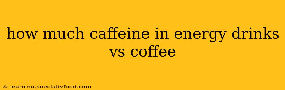 how much caffeine in energy drinks vs coffee