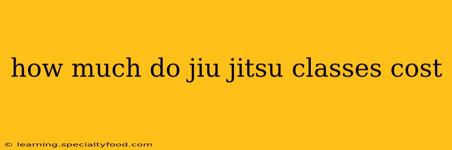 how much do jiu jitsu classes cost