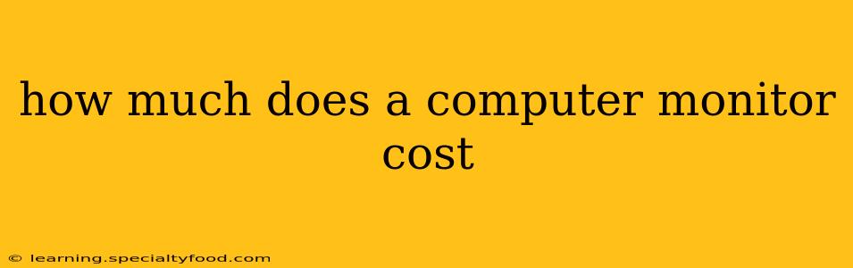how much does a computer monitor cost