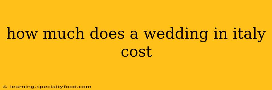 how much does a wedding in italy cost