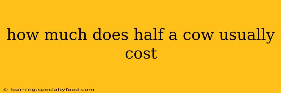 how much does half a cow usually cost
