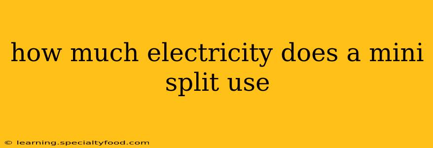 how much electricity does a mini split use