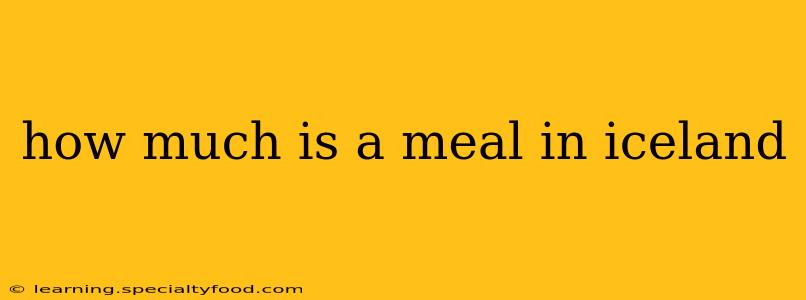 how much is a meal in iceland