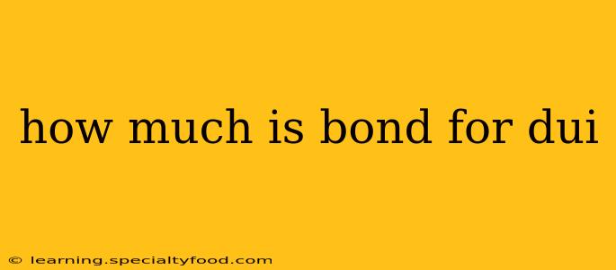 how much is bond for dui