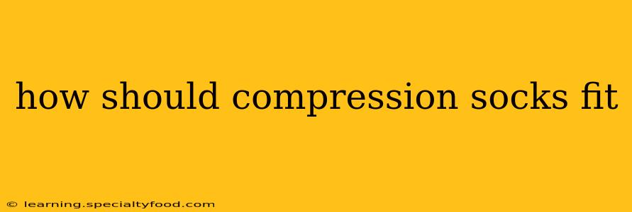 how should compression socks fit