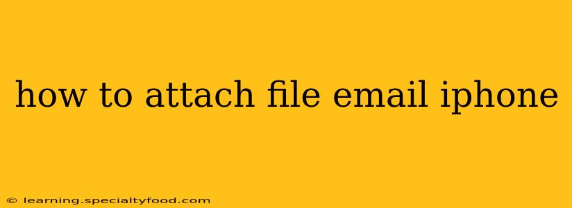 how to attach file email iphone