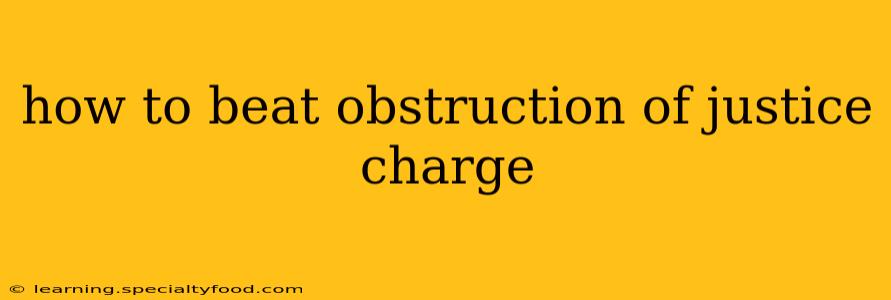 how to beat obstruction of justice charge
