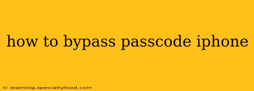 how to bypass passcode iphone