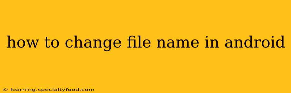 how to change file name in android