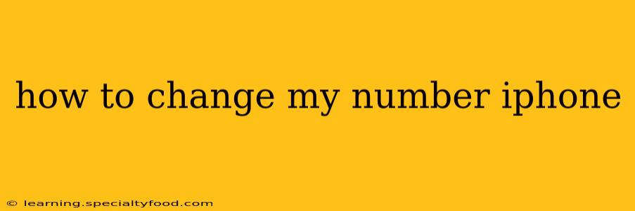 how to change my number iphone