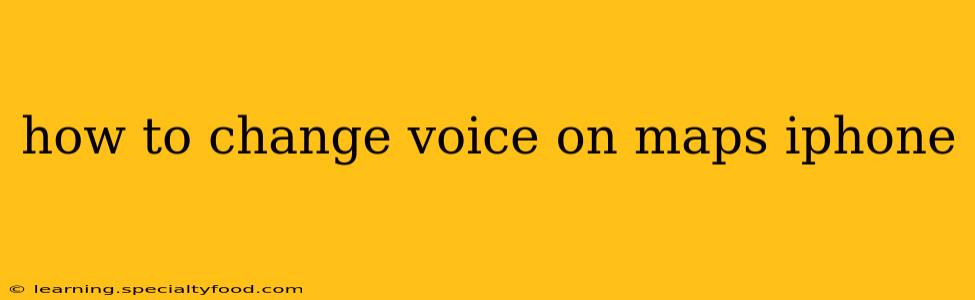 how to change voice on maps iphone